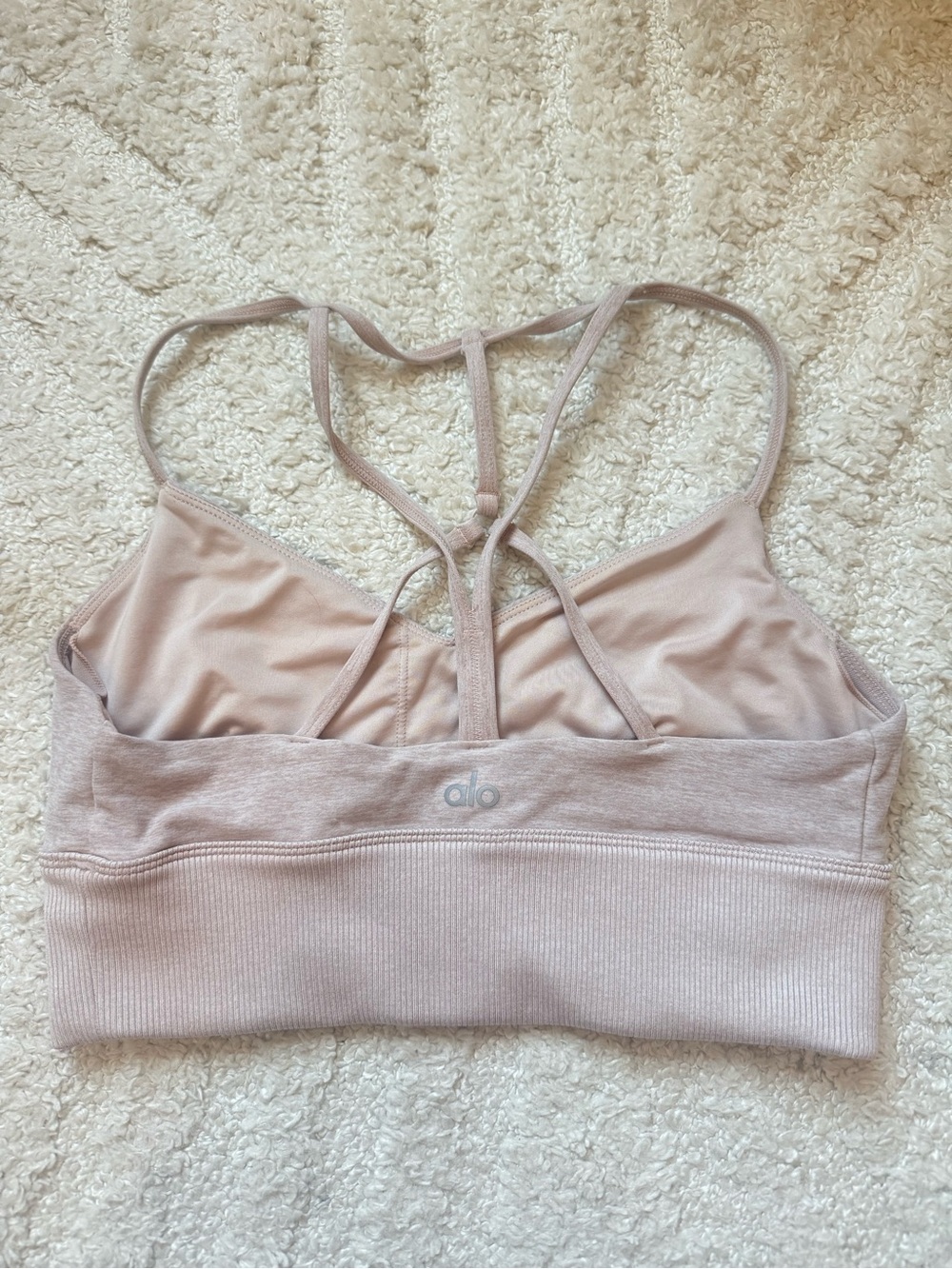 ALO Yoga Blush Strappy Low-Impact Sports Bra